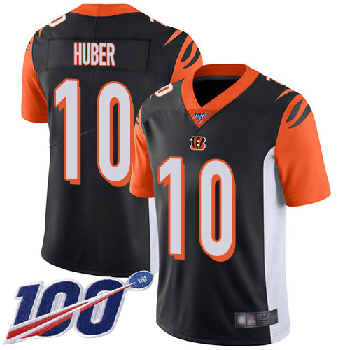 Cincinnati Bengals Limited Black Men Kevin Huber Home Jersey NFL Footballl #10 100th Season Vapor Untouchable->cincinnati bengals->NFL Jersey